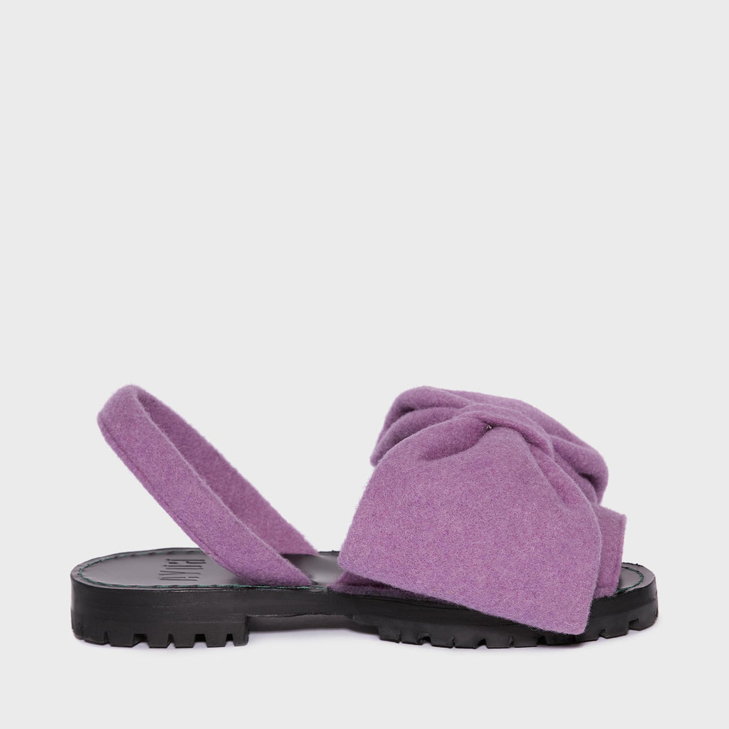 GOYA Women s Sandals Violet Oversized Felt Bow Sandals