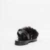 GOYA Black Curly 'Goat' Shearling Sandals