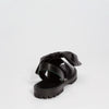 GOYA Black Nappa Bow Leather Sandals