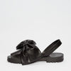 GOYA Black Nappa Bow Leather Sandals