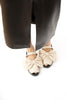 GOYA Crema Nappa Bow Leather Sandals