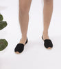 GOYA Playa | Black Suede Serpiente