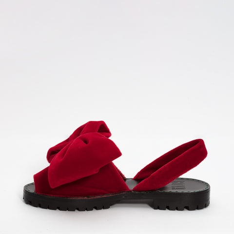 Velvet bow slides outlet