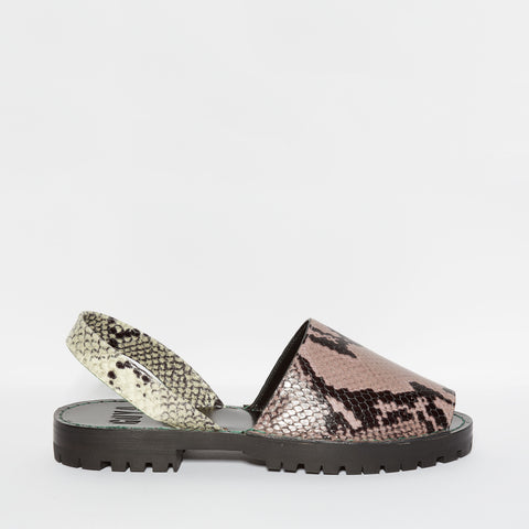 GOYA Bi-colour Lilac/Grey Snakeskin Sandal