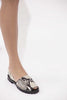 GOYA Grey Snakeskin Sandal