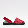 GOYA Ruby Red Patent Croc Slide