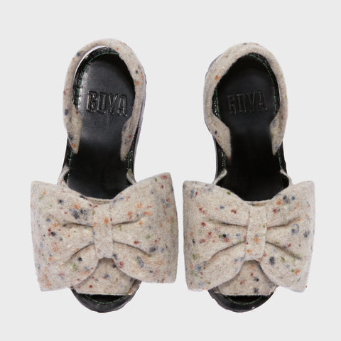 GOYA Women s Sandals Oversized Felt Bow Sandals