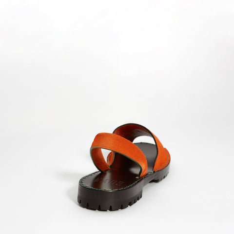Orange Suede Goya Slide