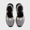 GOYA Slate Crystal Embellished Felt Sandals
