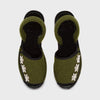 GOYA Velcro Moss Crystal Embellished Felt Sandals