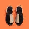 GOYA Black/Beige Bi-Colour Suede Sandals