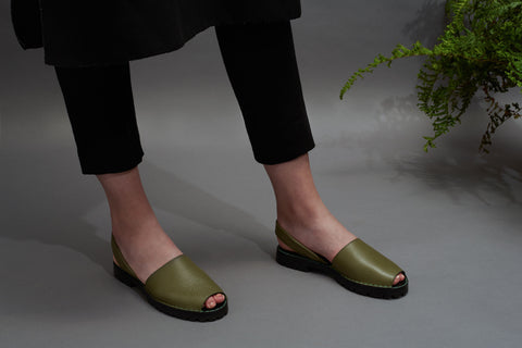 Moss green best sale sandals